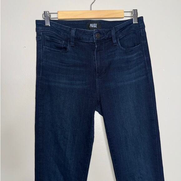 Paige Manhattan Bootcut Jeans High Rise Dark Wash Denim Size 29 - Picture 3 of 8